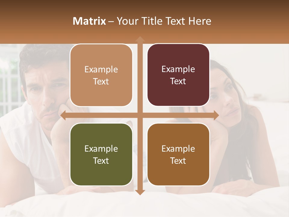 A Man And A Woman Laying On A Bed PowerPoint Template