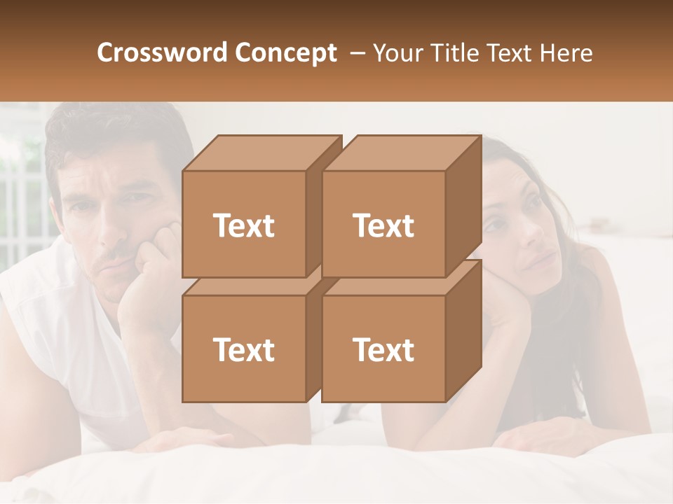 A Man And A Woman Laying On A Bed PowerPoint Template