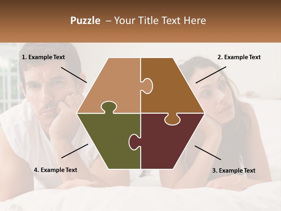 A Man And A Woman Laying On A Bed PowerPoint Template