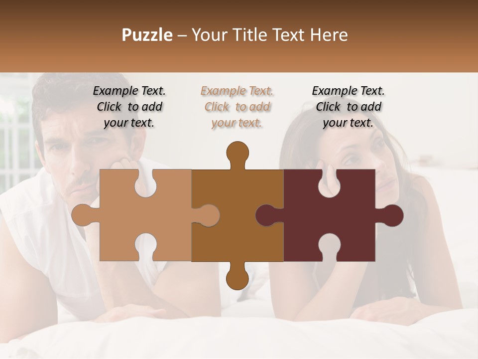 A Man And A Woman Laying On A Bed PowerPoint Template