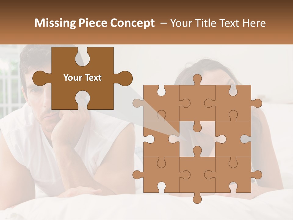 A Man And A Woman Laying On A Bed PowerPoint Template