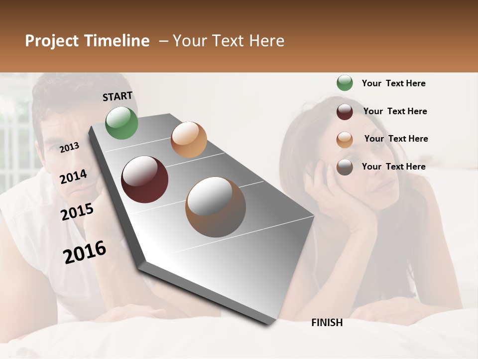 A Man And A Woman Laying On A Bed PowerPoint Template