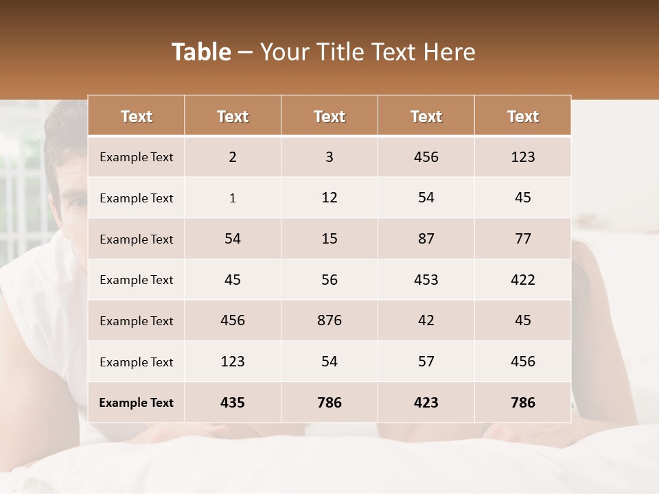 A Man And A Woman Laying On A Bed PowerPoint Template