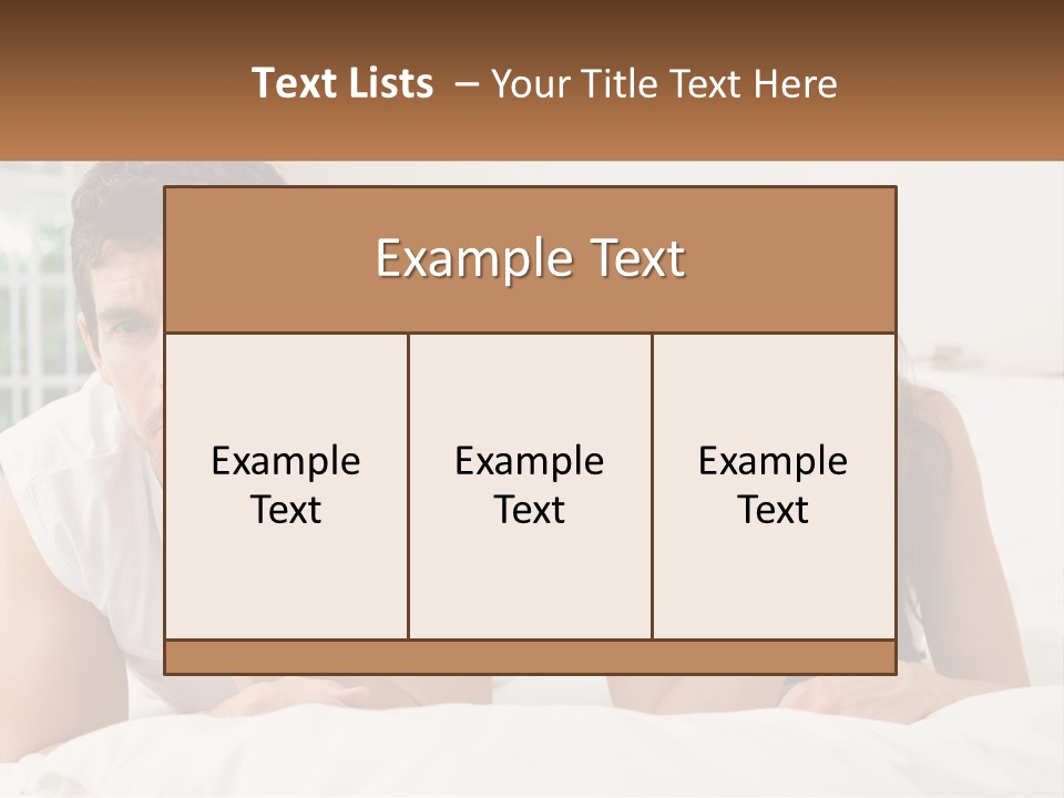 A Man And A Woman Laying On A Bed PowerPoint Template