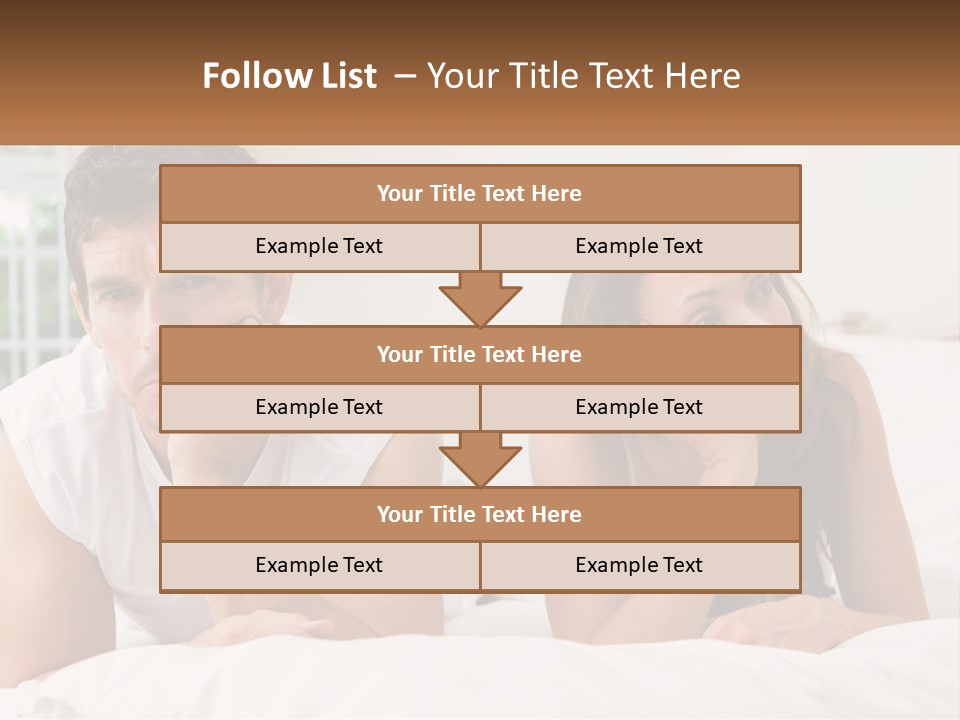 A Man And A Woman Laying On A Bed PowerPoint Template