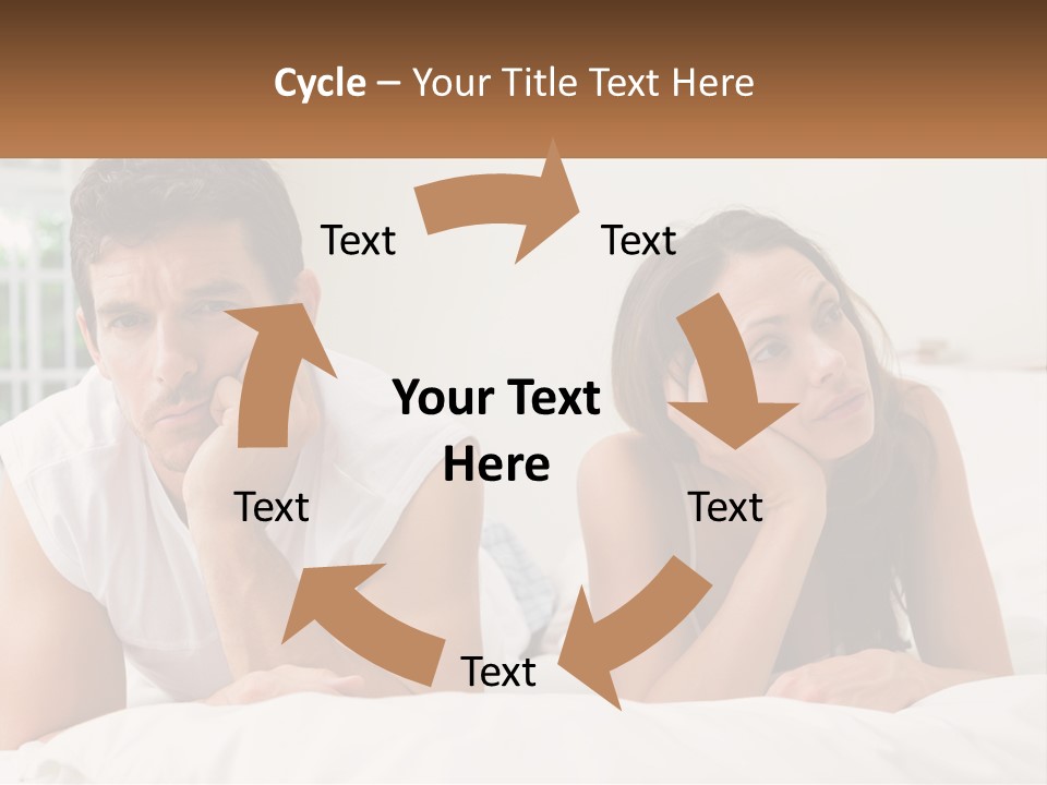 A Man And A Woman Laying On A Bed PowerPoint Template