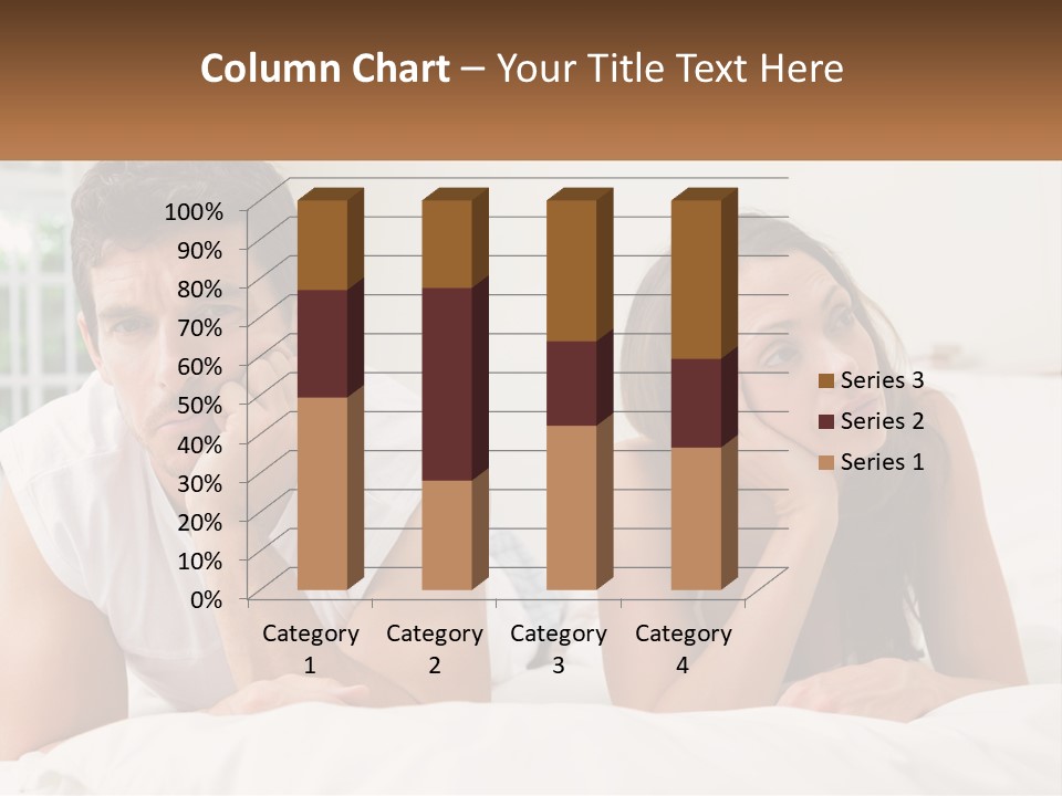 A Man And A Woman Laying On A Bed PowerPoint Template
