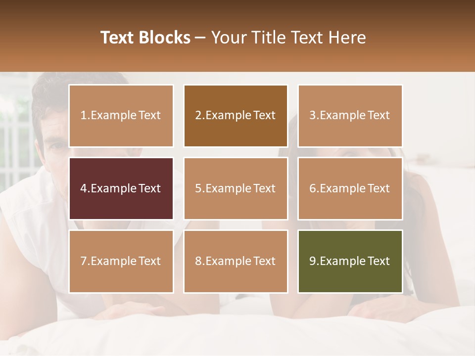 A Man And A Woman Laying On A Bed PowerPoint Template