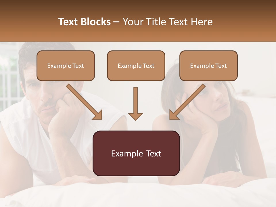 A Man And A Woman Laying On A Bed PowerPoint Template