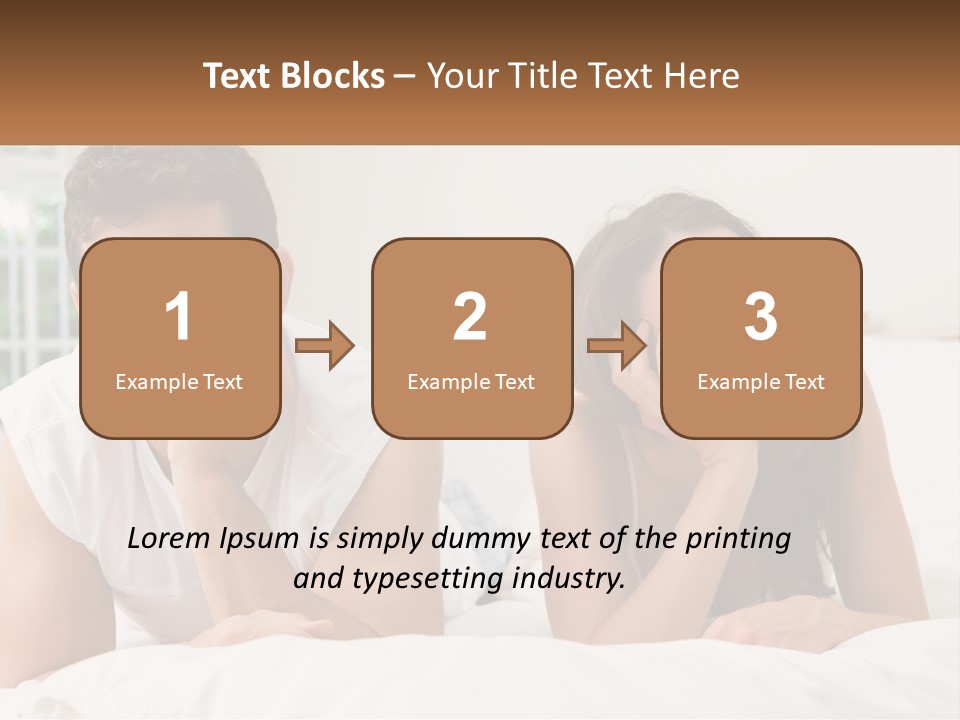 A Man And A Woman Laying On A Bed PowerPoint Template
