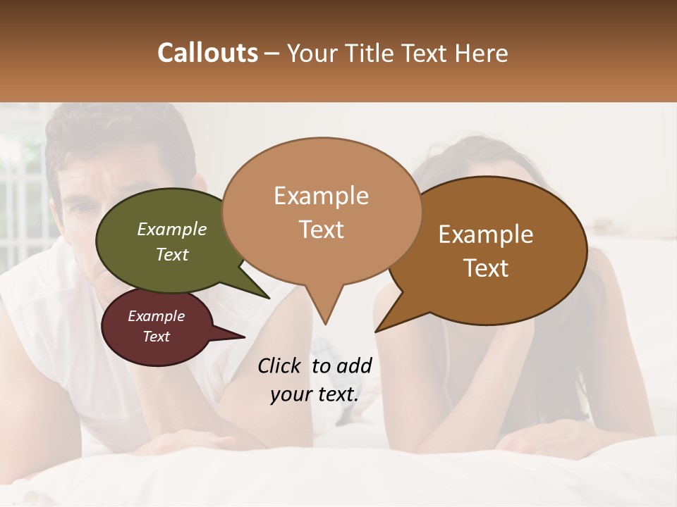 A Man And A Woman Laying On A Bed PowerPoint Template