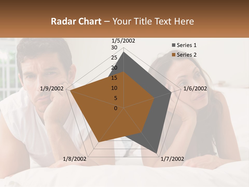 A Man And A Woman Laying On A Bed PowerPoint Template