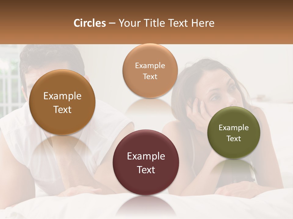 A Man And A Woman Laying On A Bed PowerPoint Template