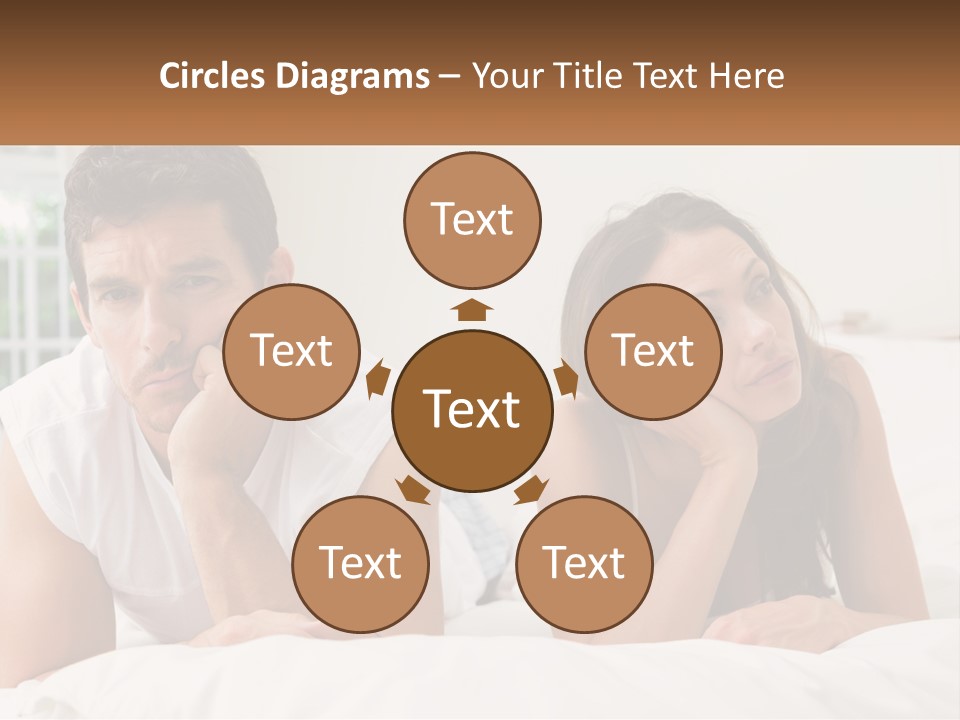 A Man And A Woman Laying On A Bed PowerPoint Template