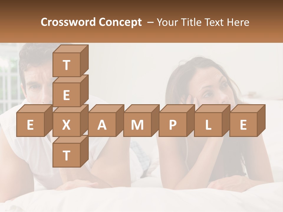 A Man And A Woman Laying On A Bed PowerPoint Template