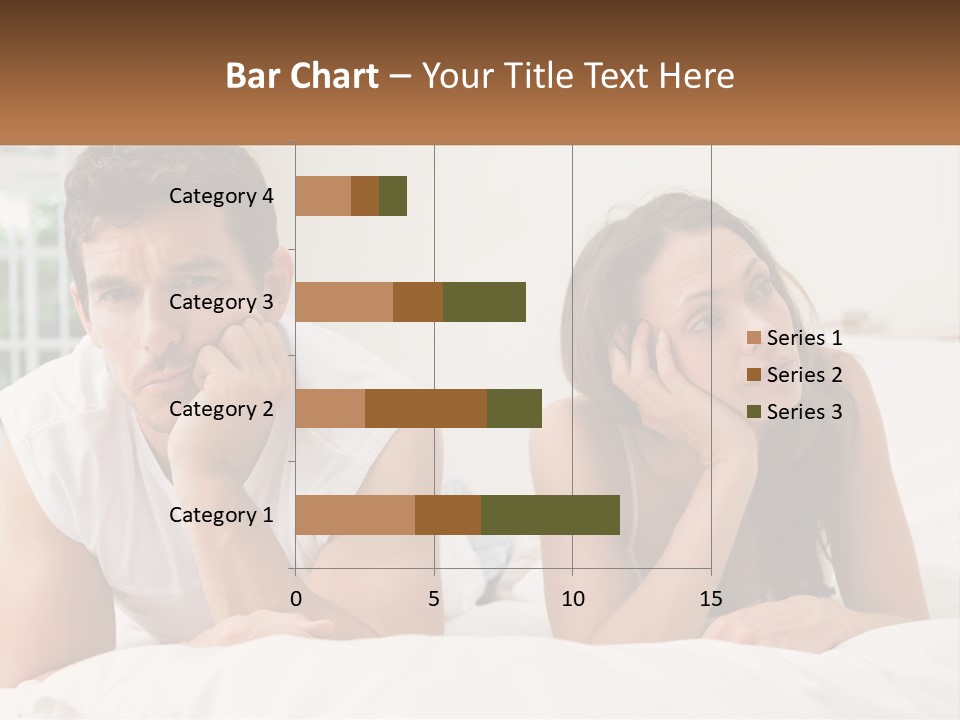 A Man And A Woman Laying On A Bed PowerPoint Template