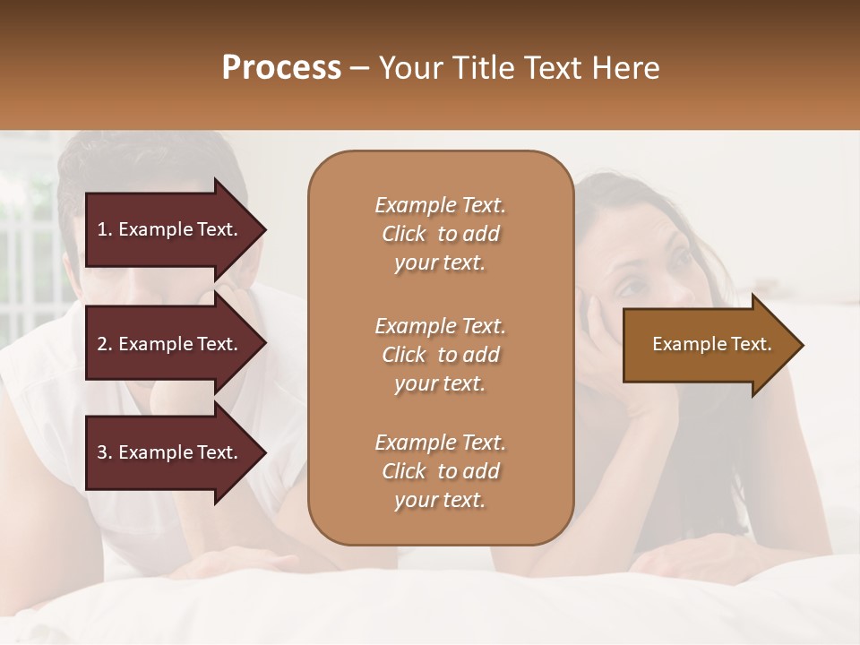 A Man And A Woman Laying On A Bed PowerPoint Template