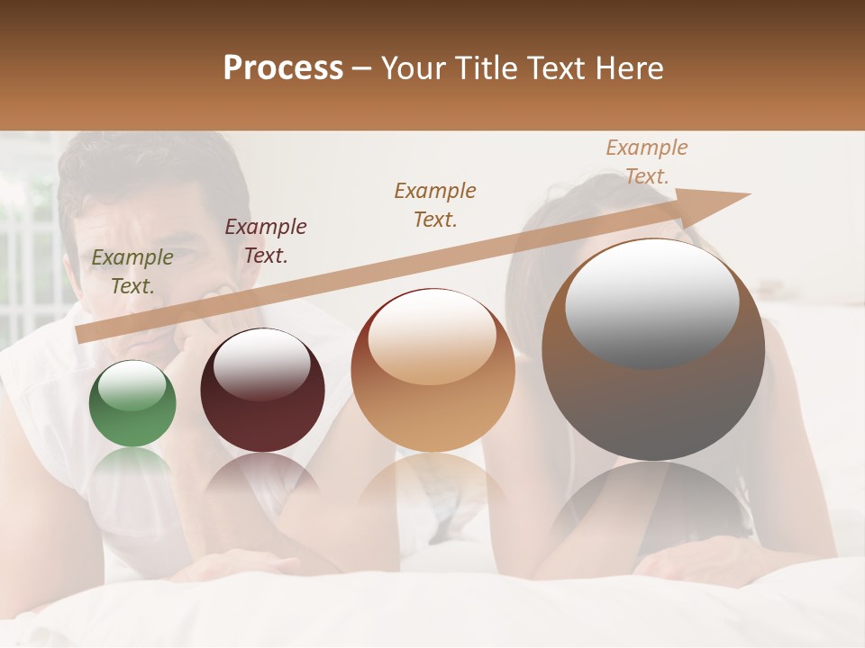 A Man And A Woman Laying On A Bed PowerPoint Template