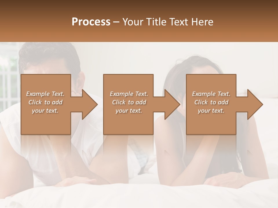 A Man And A Woman Laying On A Bed PowerPoint Template