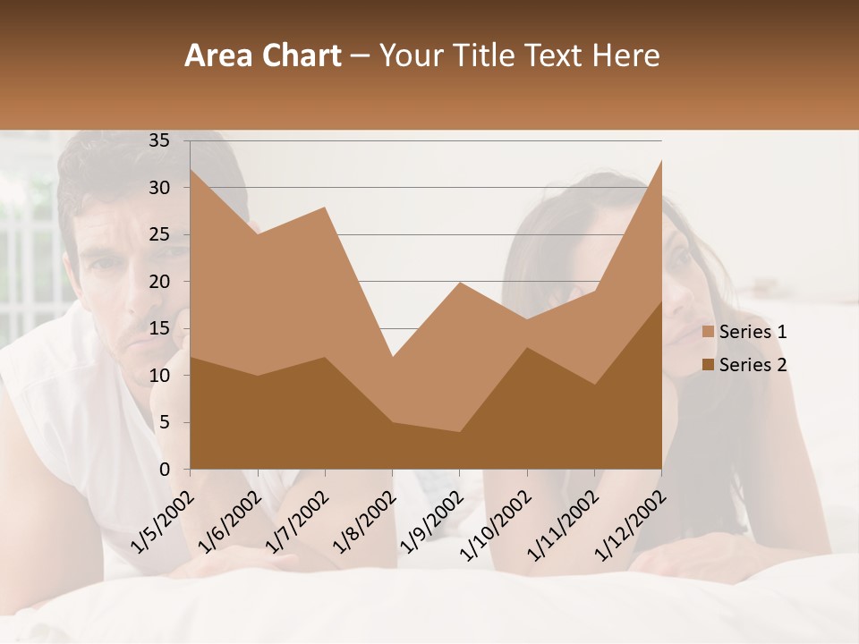 A Man And A Woman Laying On A Bed PowerPoint Template