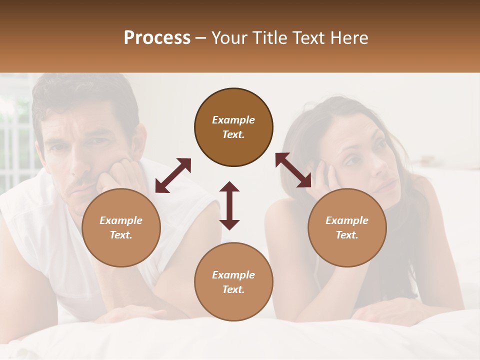 A Man And A Woman Laying On A Bed PowerPoint Template
