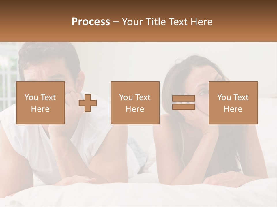 A Man And A Woman Laying On A Bed PowerPoint Template
