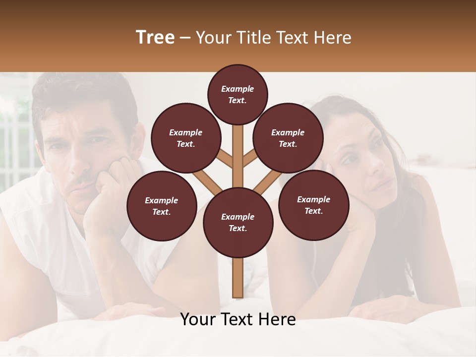 A Man And A Woman Laying On A Bed PowerPoint Template