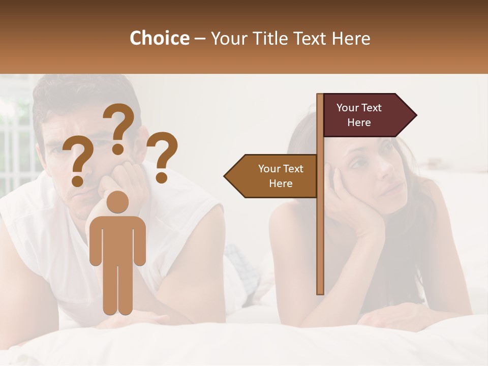 A Man And A Woman Laying On A Bed PowerPoint Template