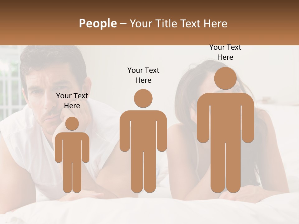 A Man And A Woman Laying On A Bed PowerPoint Template