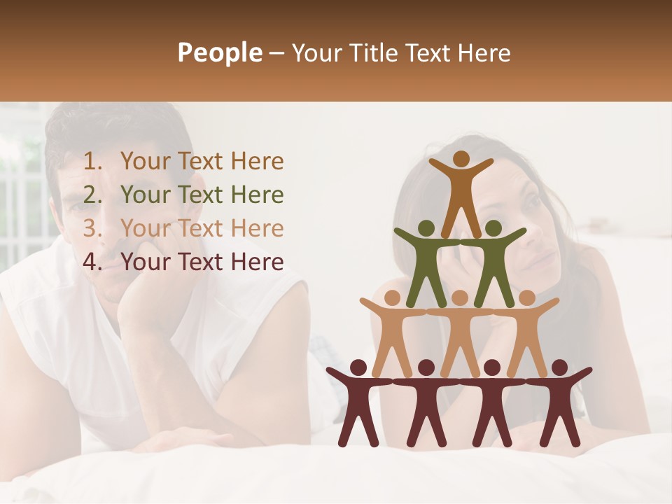 A Man And A Woman Laying On A Bed PowerPoint Template