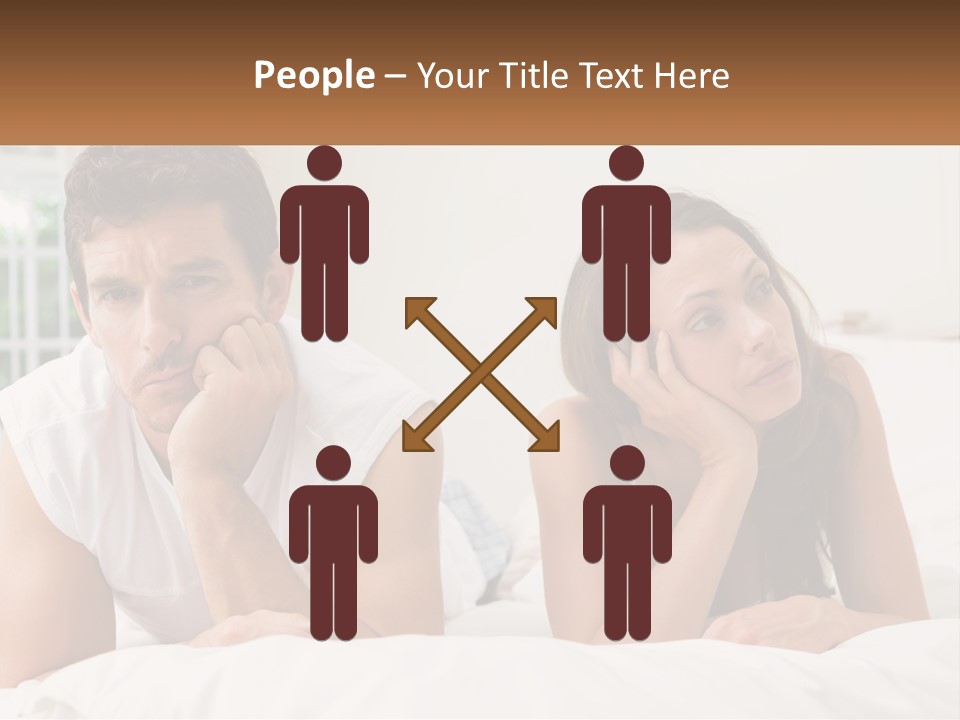 A Man And A Woman Laying On A Bed PowerPoint Template