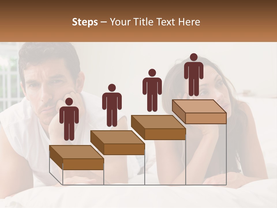 A Man And A Woman Laying On A Bed PowerPoint Template