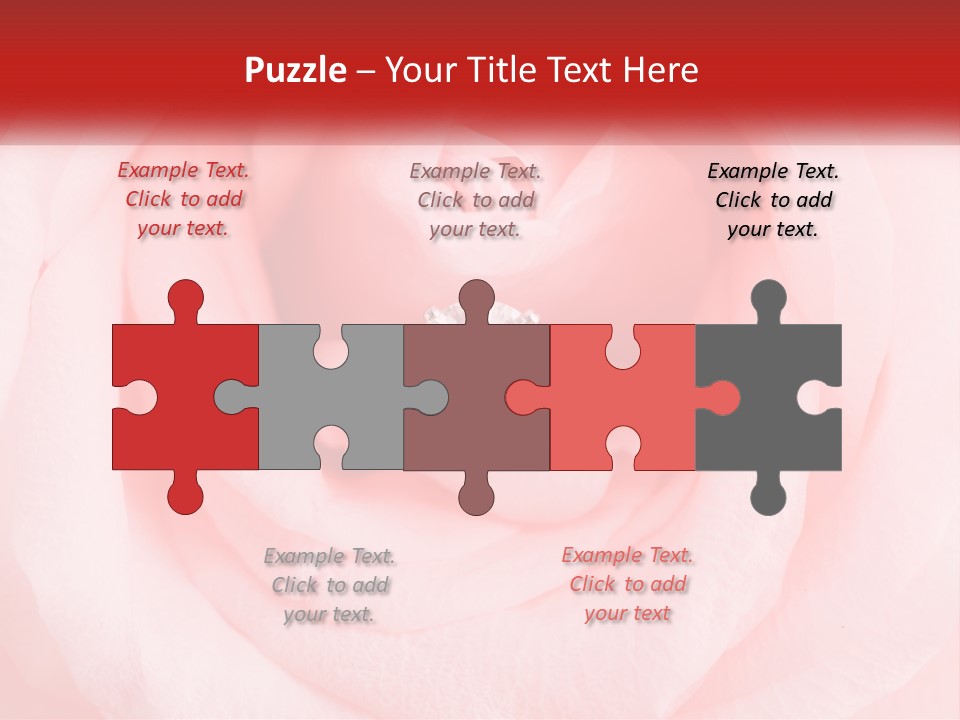 A Diamond Ring On Top Of A Pink Rose PowerPoint Template