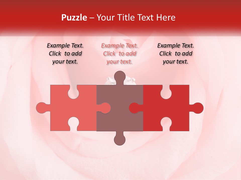 A Diamond Ring On Top Of A Pink Rose PowerPoint Template