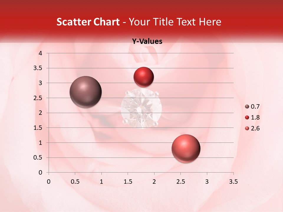 A Diamond Ring On Top Of A Pink Rose PowerPoint Template