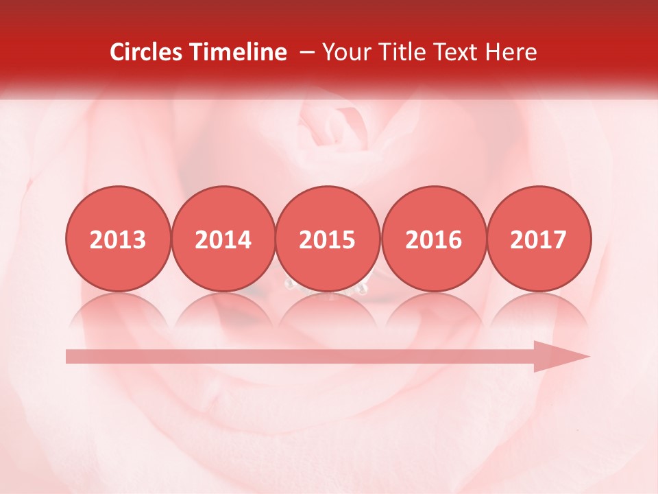 A Diamond Ring On Top Of A Pink Rose PowerPoint Template