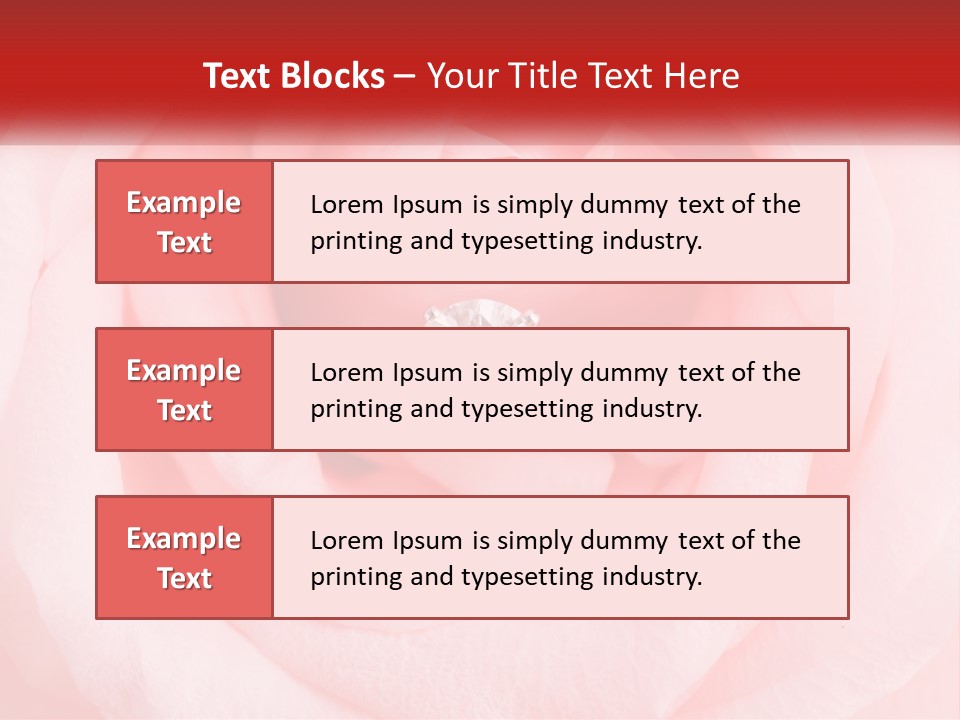 A Diamond Ring On Top Of A Pink Rose PowerPoint Template