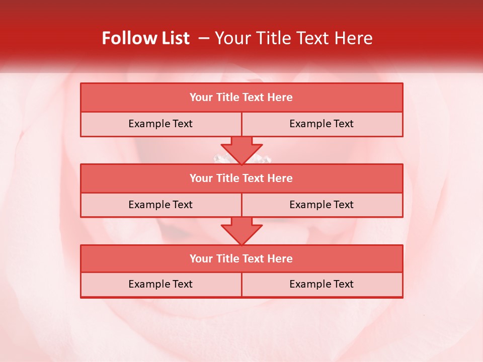 A Diamond Ring On Top Of A Pink Rose PowerPoint Template