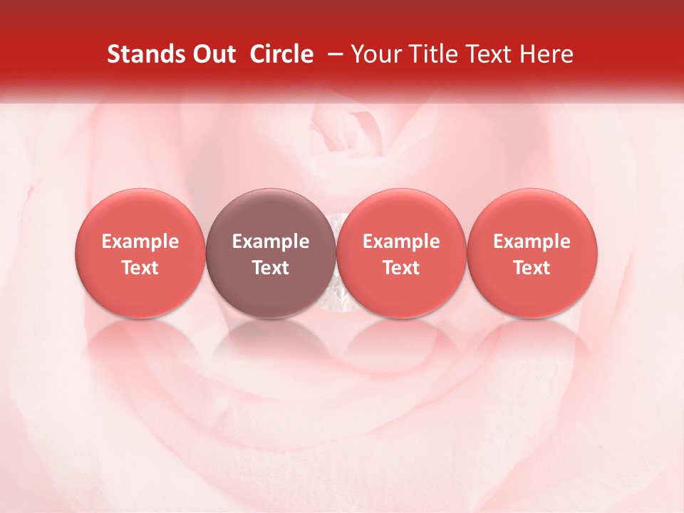 A Diamond Ring On Top Of A Pink Rose PowerPoint Template