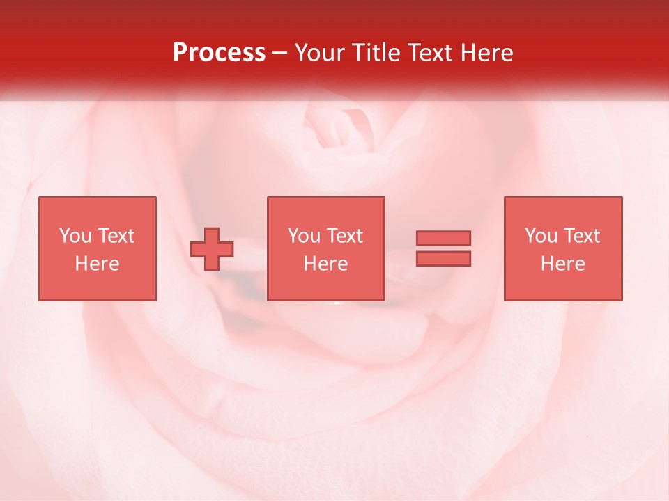 A Diamond Ring On Top Of A Pink Rose PowerPoint Template