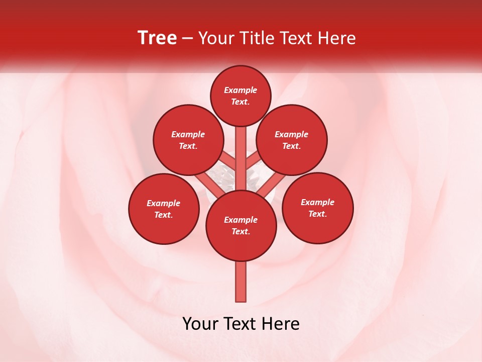 A Diamond Ring On Top Of A Pink Rose PowerPoint Template