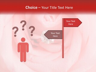 A Diamond Ring On Top Of A Pink Rose PowerPoint Template