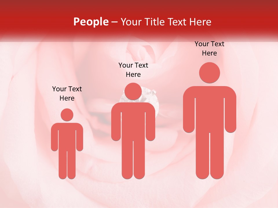 A Diamond Ring On Top Of A Pink Rose PowerPoint Template