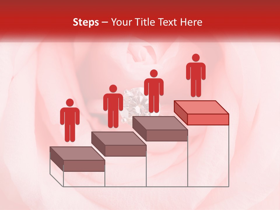 A Diamond Ring On Top Of A Pink Rose PowerPoint Template