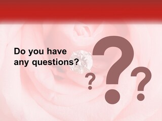 A Diamond Ring On Top Of A Pink Rose PowerPoint Template