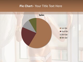 A Woman In A Bikini Posing In Front Of A Window PowerPoint Template
