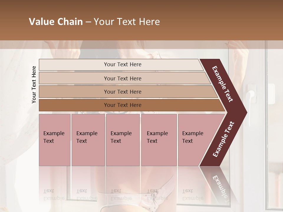 A Woman In A Bikini Posing In Front Of A Window PowerPoint Template