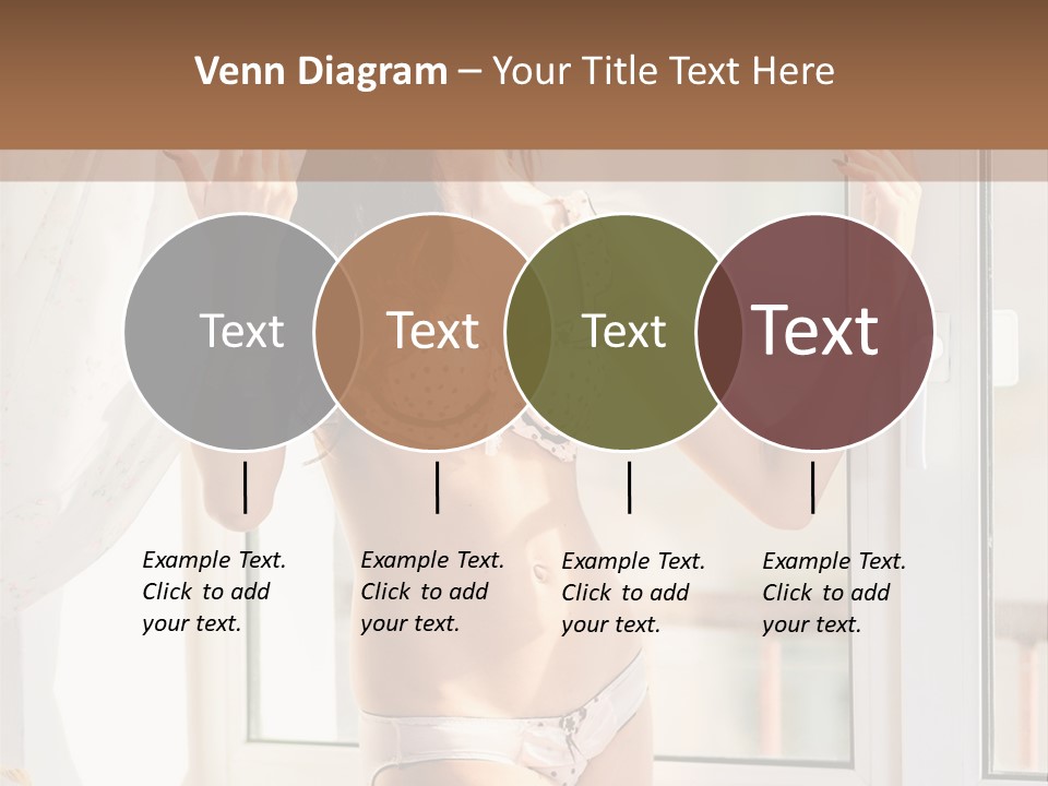 A Woman In A Bikini Posing In Front Of A Window PowerPoint Template
