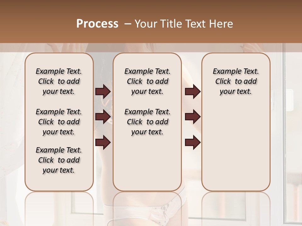 A Woman In A Bikini Posing In Front Of A Window PowerPoint Template