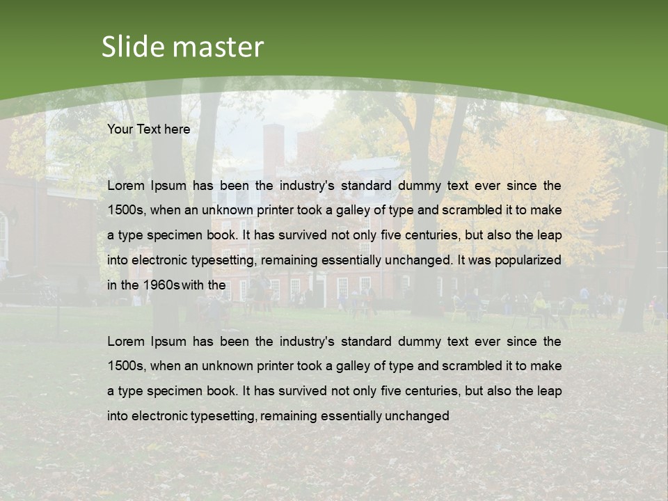 A Group Of People Sitting On Top Of A Lush Green Field PowerPoint Template